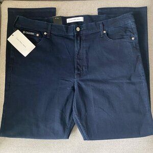 NEW Men's Calvin Klein Jeans Straight Stretch High Rise, Vintage CK Navy 40x32